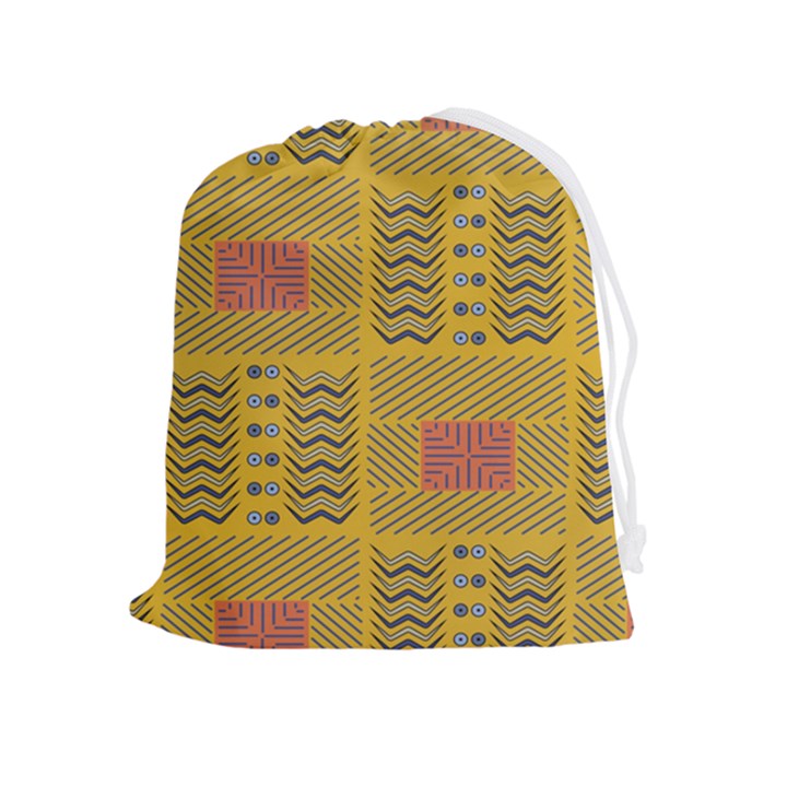 Digital Paper African Tribal Drawstring Pouch (XL)