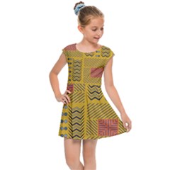 Digital Paper African Tribal Kids  Cap Sleeve Dress by HermanTelo