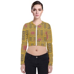 Digital Paper African Tribal Long Sleeve Zip Up Bomber Jacket by HermanTelo