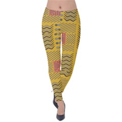 Digital Paper African Tribal Velvet Leggings