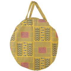 Digital Paper African Tribal Giant Round Zipper Tote by HermanTelo