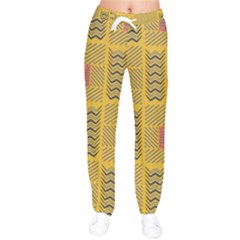 Digital Paper African Tribal Women Velvet Drawstring Pants