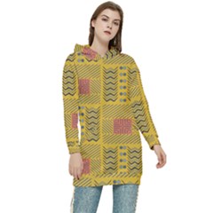 Digital Paper African Tribal Women s Long Oversized Pullover Hoodie