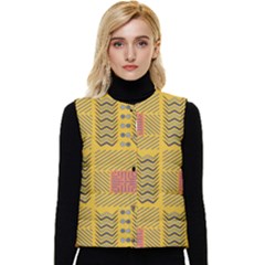 Digital Paper African Tribal Women s Button Up Puffer Vest