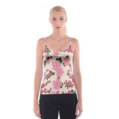 Floral Vintage Flowers Spaghetti Strap Top by Dutashop