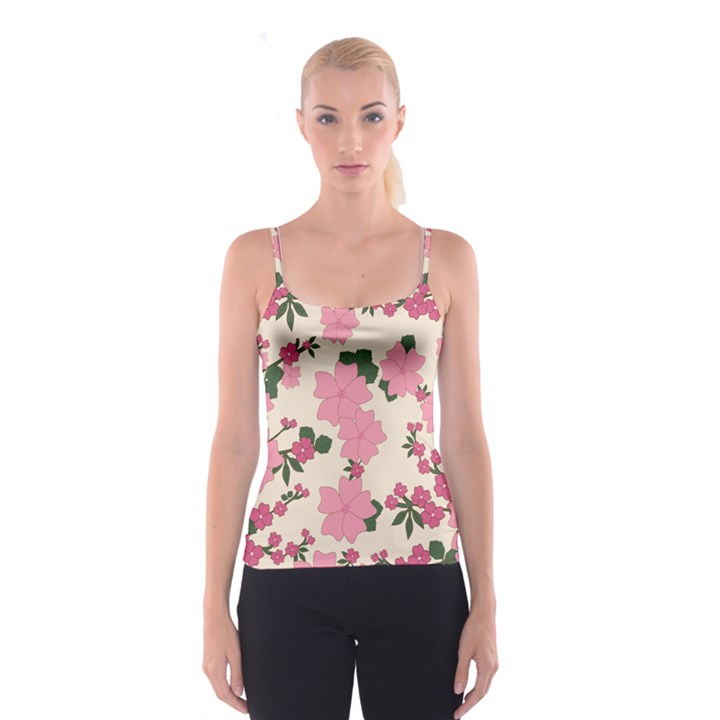 Floral Vintage Flowers Spaghetti Strap Top