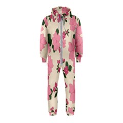 Floral Vintage Flowers Hooded Jumpsuit (kids)