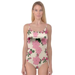 Floral Vintage Flowers Camisole Leotard 