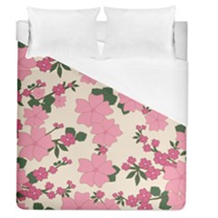 Floral Vintage Flowers Duvet Cover (queen Size)