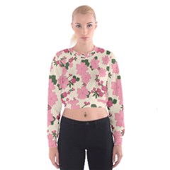 Floral Vintage Flowers Cropped Sweatshirt