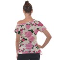 Floral Vintage Flowers Off Shoulder Tie-Up T-Shirt View2