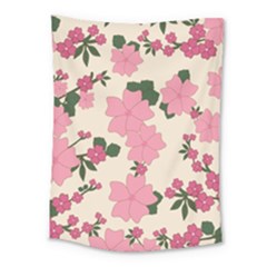 Floral Vintage Flowers Medium Tapestry