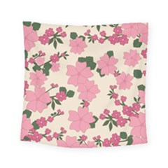 Floral Vintage Flowers Square Tapestry (small)