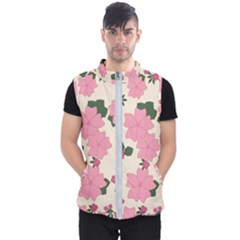 Floral Vintage Flowers Men s Puffer Vest