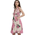 Floral Vintage Flowers Sleeveless V-Neck Skater Dress with Pockets View2