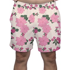 Floral Vintage Flowers Men s Shorts by Dutashop