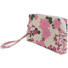 Floral Vintage Flowers Wristlet Pouch Bag (small) by Dutashop