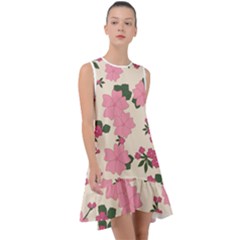 Floral Vintage Flowers Frill Swing Dress