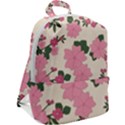 Floral Vintage Flowers Zip Up Backpack View2