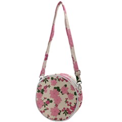 Floral Vintage Flowers Crossbody Circle Bag by Dutashop