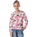 Floral Vintage Flowers Kids  Long Sleeve T-Shirt with Frill  View1