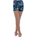 Flamingo Paradise Scenic Bird Fantasy Moon Paradise Waterfall Magical Nature Kids  Lightweight Velour Yoga Shorts View4