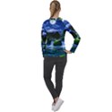 Flamingo Paradise Scenic Bird Fantasy Moon Paradise Waterfall Magical Nature Women s Long Sleeve Raglan T-Shirt View2