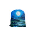 Bright Full Moon Painting Landscapes Scenery Nature Drawstring Pouch (Small) View1