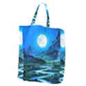 Bright Full Moon Painting Landscapes Scenery Nature Giant Grocery Tote View1