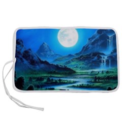 Bright Full Moon Painting Landscapes Scenery Nature Pen Storage Case (m) by Ndabl3x