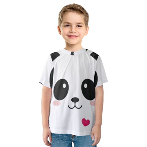 Cute Panda Love Animal Kids  Sport Mesh T-shirt by Ndabl3x