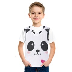 Cute Panda Love Animal Kids  Basketball Tank Top by Ndabl3x