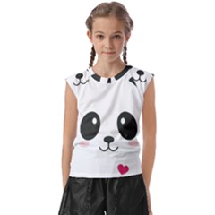 Cute Panda Love Animal Kids  Raglan Cap Sleeve T-shirt by Ndabl3x