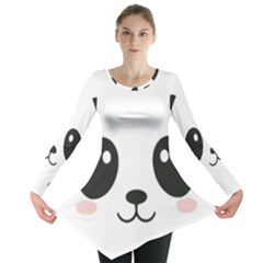 Cute Panda Love Animal Long Sleeve Tunic  by Ndabl3x