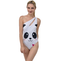 Cute Panda Love Animal To One Side Swimsuit by Ndabl3x