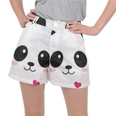 Cute Panda Love Animal Women s Ripstop Shorts by Ndabl3x