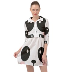 Cute Panda Love Animal Mini Skater Shirt Dress by Ndabl3x