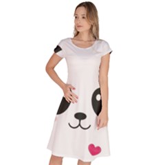 Cute Panda Love Animal Classic Short Sleeve Dress by Ndabl3x