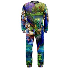 Peacocks In Garden Onepiece Jumpsuit (men) by Ndabl3x