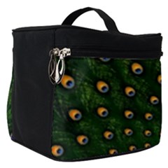 Peacock Feathers Tail Green Beautiful Bird Make Up Travel Bag (small) by Ndabl3x