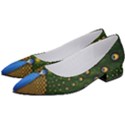 Peacock Feathers Tail Green Beautiful Bird Women s Low Heels View2