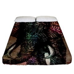 Tribal Elephant Fitted Sheet (california King Size) by Ndabl3x