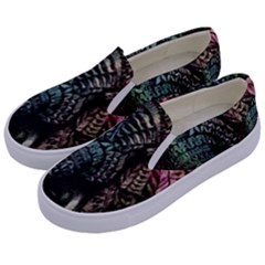 Tribal Elephant Kids  Canvas Slip Ons by Ndabl3x