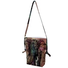 Tribal Elephant Folding Shoulder Bag by Ndabl3x