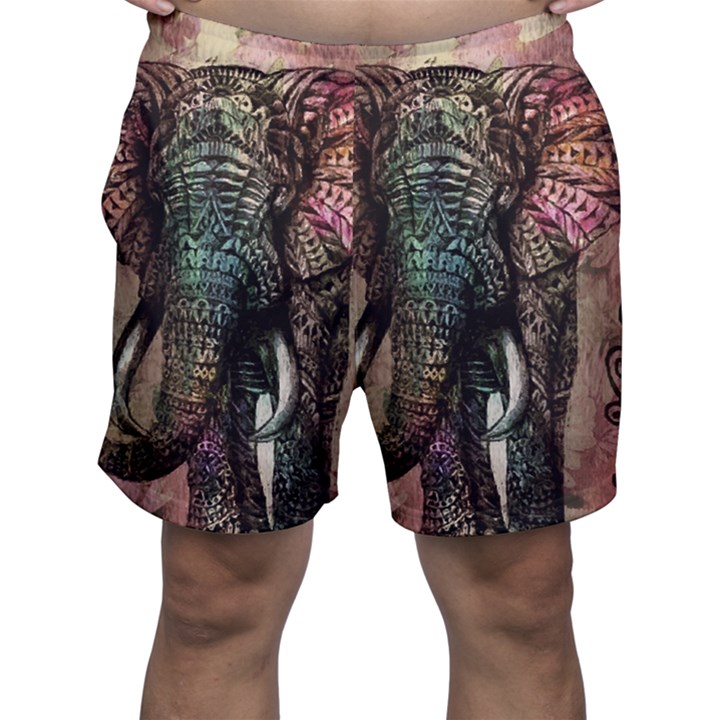 Tribal Elephant Men s Shorts