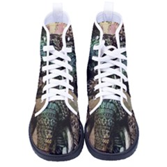 Tribal Elephant Women s High-top Canvas Sneakers by Ndabl3x