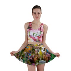 Garden Of Paradise Butterfly Swan Bird Painting Gazebo, Peacock Flower Mini Skirt by Ndabl3x