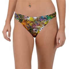 Garden Of Paradise Butterfly Swan Bird Painting Gazebo, Peacock Flower Band Bikini Bottoms by Ndabl3x