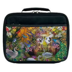 Garden Of Paradise Butterfly Swan Bird Painting Gazebo, Peacock Flower Lunch Bag