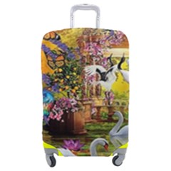 Garden Of Paradise Butterfly Swan Bird Painting Gazebo, Peacock Flower Luggage Cover (medium) by Ndabl3x